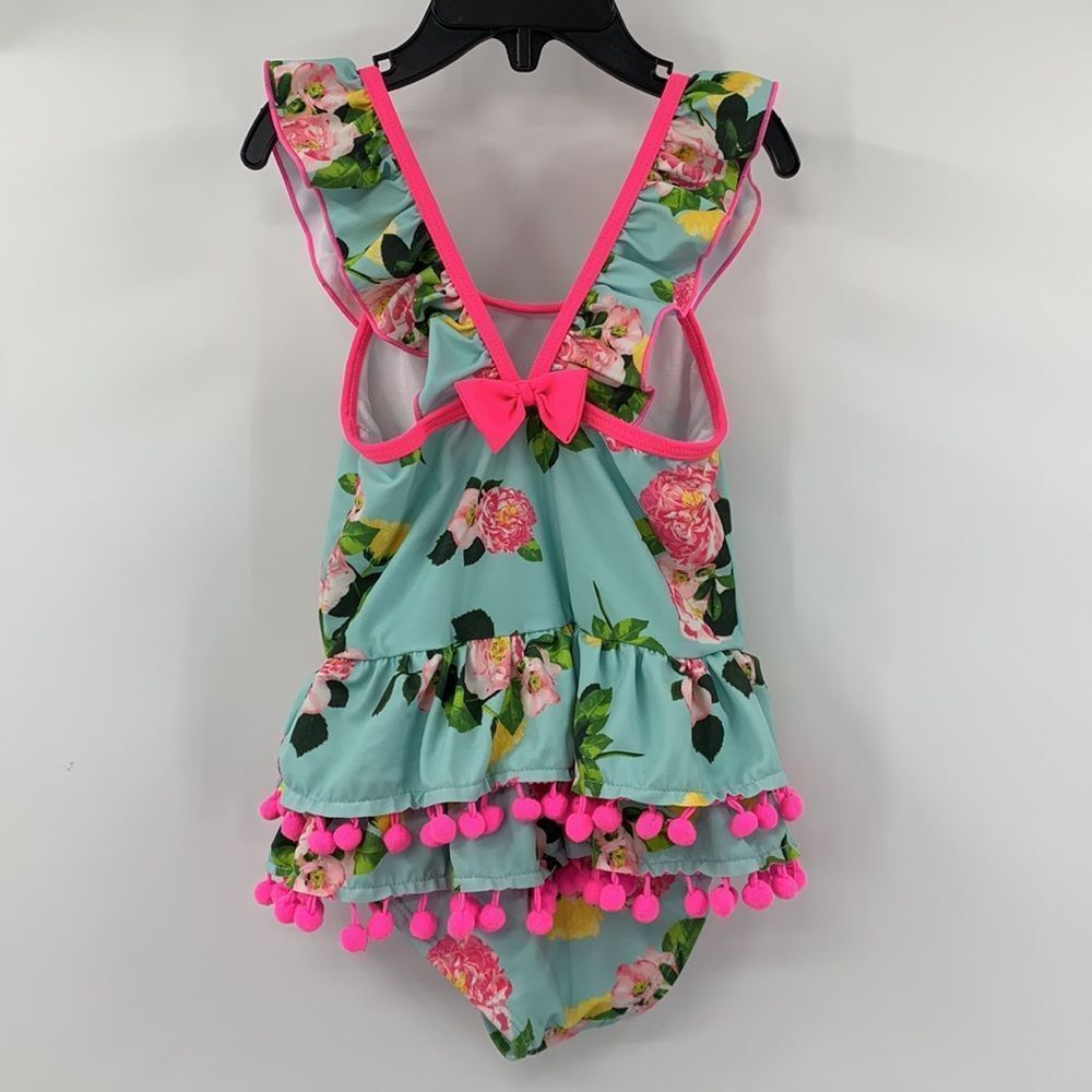 Betsey Johnson‎ Pompom Ruffle Swimsuit Sz 4 - Picture 2 of 7